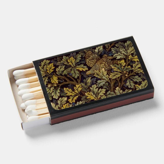William Morris  Hen Pheasant Bird Tree Botanical Matchboxes (Front Open)