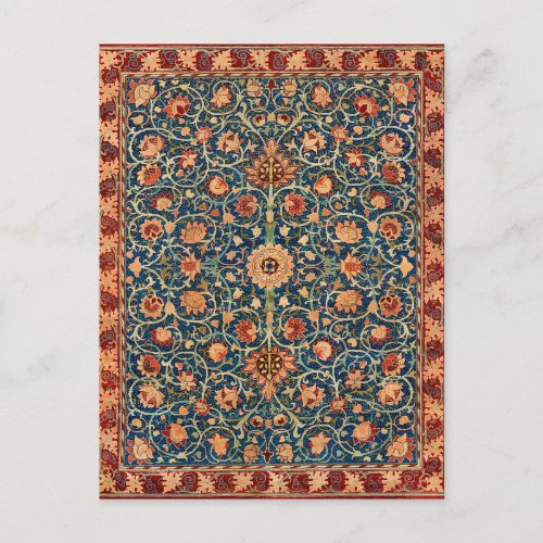 William Morris Holland Park Carpet Pattern Postcard