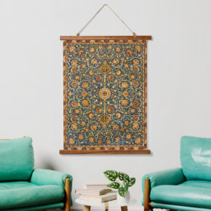 William Morris Holland Park Navy Carpet Art Hanging Tapestry