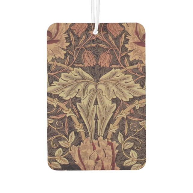 William Morris Honeysuckle Antique Floral Pattern Air Freshener (Back)