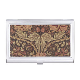 William Morris Honeysuckle Antique Floral Pattern Business Card Case