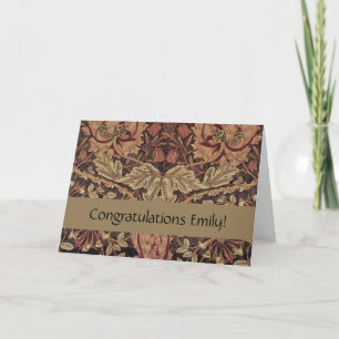 William Morris Honeysuckle Antique Floral Pattern Card