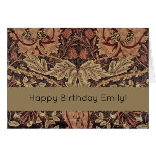 William Morris Honeysuckle Antique Floral Pattern Cards