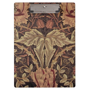 William Morris Honeysuckle Antique Floral Pattern Clipboard