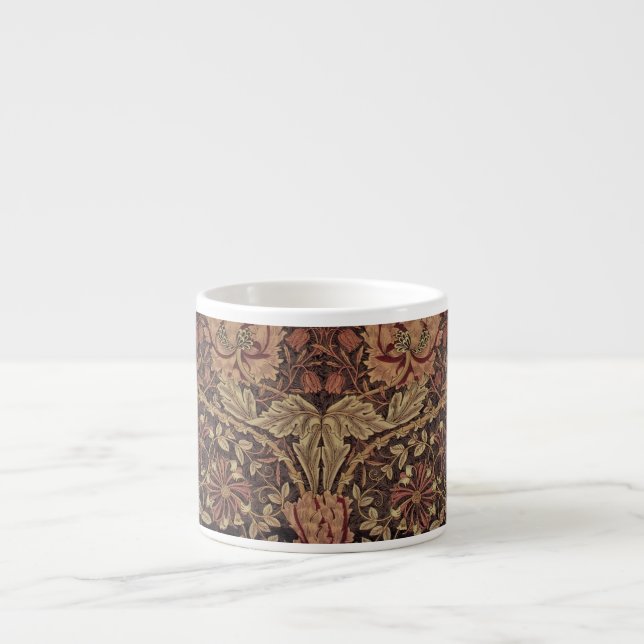 William Morris Honeysuckle Antique Floral Pattern Espresso Cup (Front)