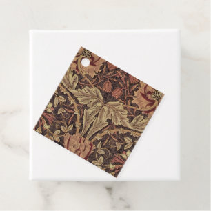 William Morris Honeysuckle Antique Floral Pattern Favor Tags