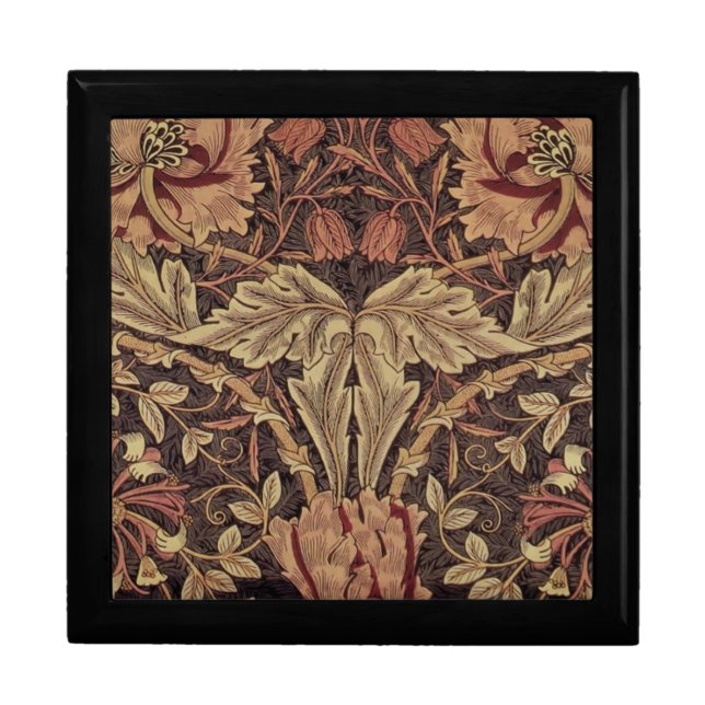 William Morris Honeysuckle Antique Floral Pattern Gift Box (Front)