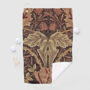 William Morris Honeysuckle Antique Floral Pattern Golf Towel