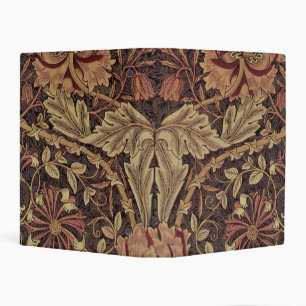 William Morris Honeysuckle Antique Floral Pattern Mini Binder
