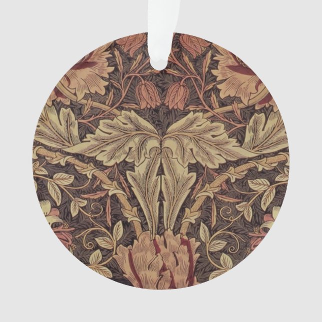 William Morris Honeysuckle Antique Floral Pattern Ornament (Front)