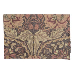 William Morris Honeysuckle Antique Floral Pattern Pillow Case