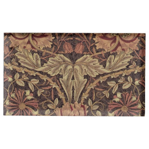 William Morris Honeysuckle Antique Floral Pattern Place Card Holder