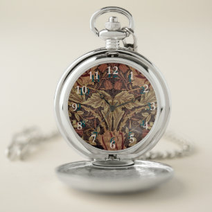 William Morris Honeysuckle Antique Floral Pattern Pocket Watch
