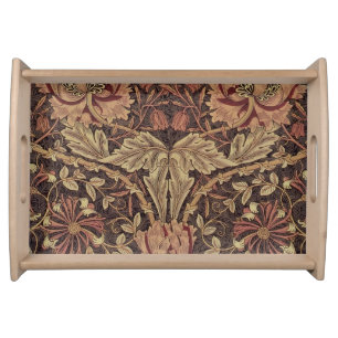 William Morris Honeysuckle Antique Floral Pattern Serving Tray