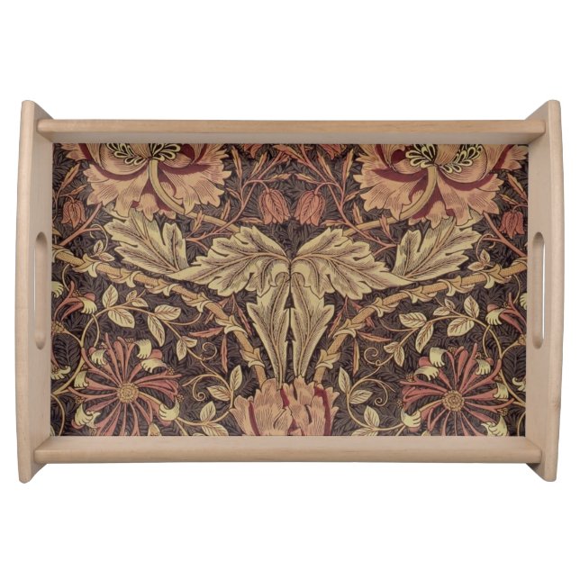 William Morris Honeysuckle Antique Floral Pattern Serving Tray (Front)