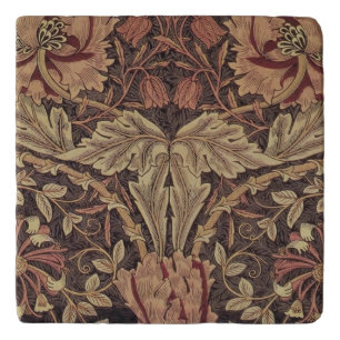William Morris Honeysuckle Antique Floral Pattern Trivet