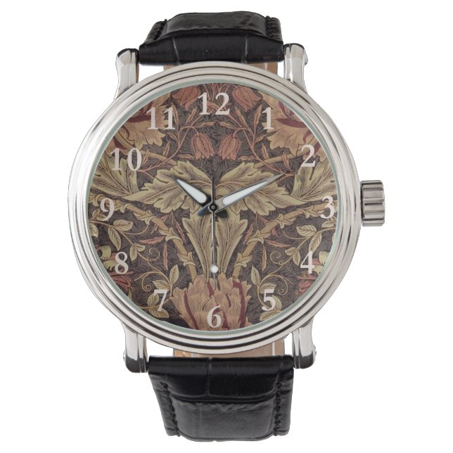 William Morris Honeysuckle Antique Floral Pattern Watch (Front)