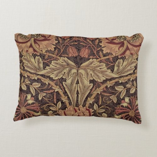 William Morris Honeysuckle Classic English Art Accent Pillow
