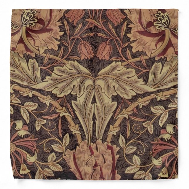 William Morris Honeysuckle Classic English Art Bandana (Front)