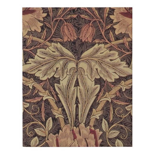 William Morris Honeysuckle Classic English Art Faux Canvas Print (Front)