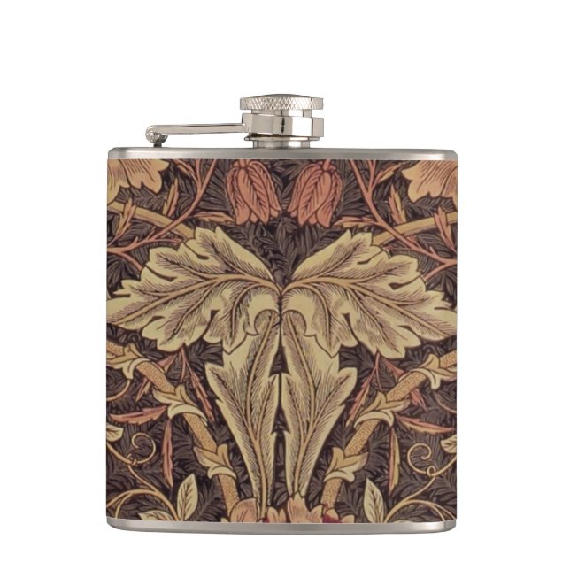 William Morris Honeysuckle Classic English Art Flask (Front)