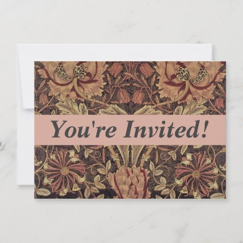 William Morris Honeysuckle Classic English Art Invitation