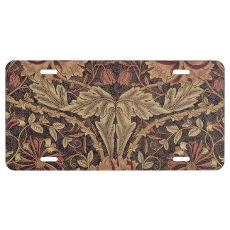William Morris Honeysuckle Classic English Art License Plate