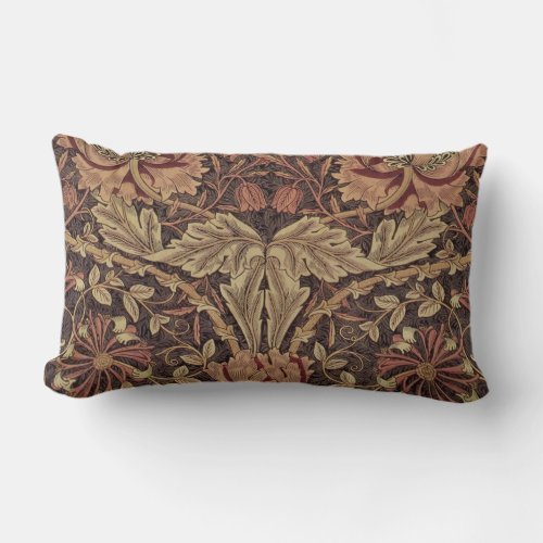 William Morris Honeysuckle Classic English Art Lumbar Pillow