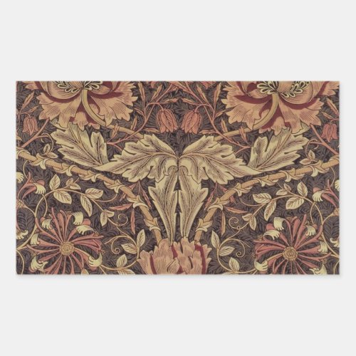 William Morris Honeysuckle Classic English Art Rectangular Sticker