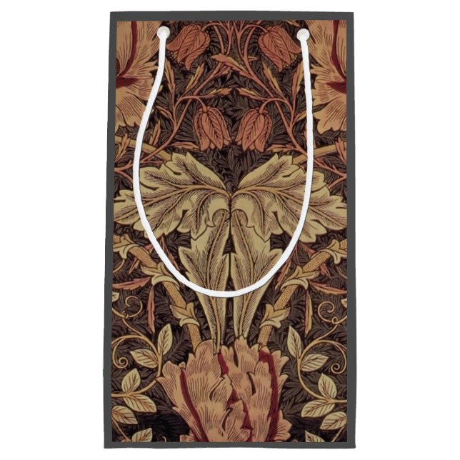 William Morris Honeysuckle Classic English Art Small Gift Bag (Front)