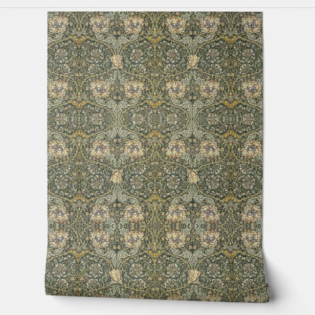  William Morris Honeysuckle Design Wallpaper (Unrolling)
