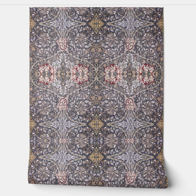  William Morris Honeysuckle Design Wallpaper (Unrolling)