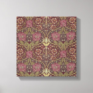William Morris, Honeysuckle, floral. pattern, art Canvas Print