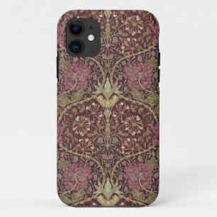William Morris, Honeysuckle, floral. pattern, art iPhone 11 Case