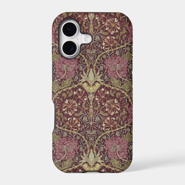 William Morris, Honeysuckle, floral. pattern, art Iphone Case (Back)