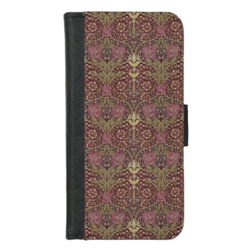 William Morris Honeysuckle floral pattern art iPhone 87 Wallet Case