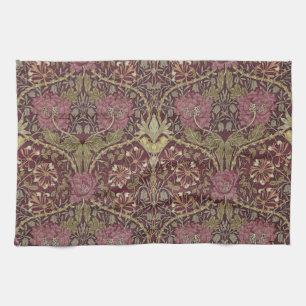 William Morris, Honeysuckle, floral. pattern, art Kitchen Towel