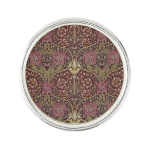 William Morris, Honeysuckle, floral. pattern, art Lapel Pin