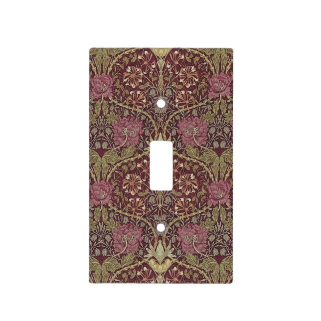 William Morris, Honeysuckle, floral. pattern, art Light Switch Cover (Front)