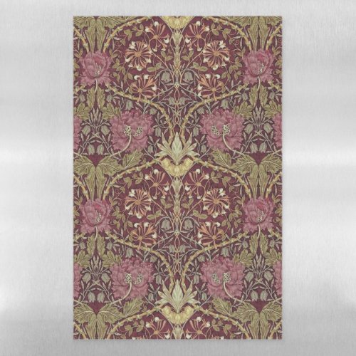 William Morris Honeysuckle floral pattern art Magnetic Dry Erase Sheet
