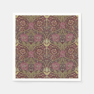 William Morris, Honeysuckle, floral. pattern, art Napkins