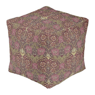 William Morris, Honeysuckle, floral. pattern, art Pouf