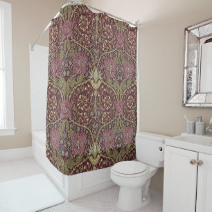 William Morris, Honeysuckle, floral. pattern, art Shower Curtain