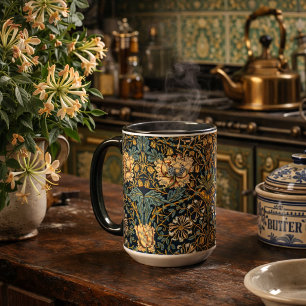 William Morris Honeysuckle Floral Pattern Mug