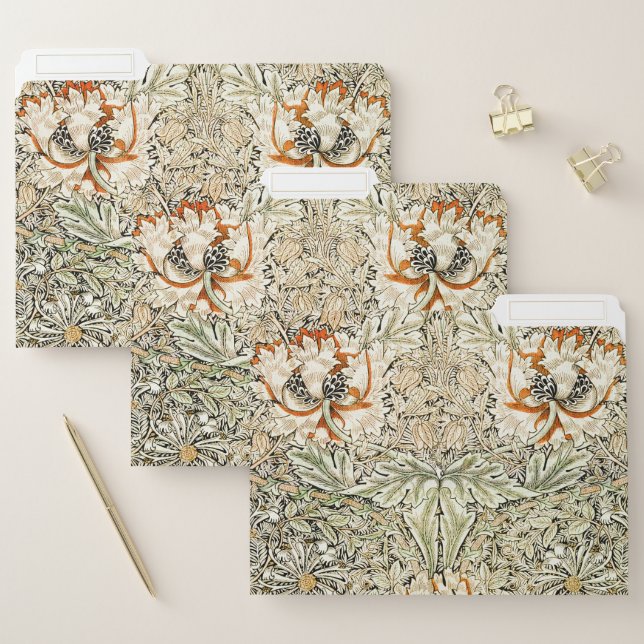 William Morris Honeysuckle Floral Wallpaper File Folder (Set)