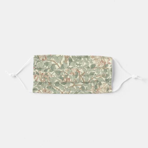 William Morris Honeysuckle Flower Wallpaper Adult Cloth Face Mask