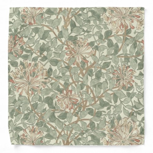 William Morris Honeysuckle Flower Wallpaper Bandana