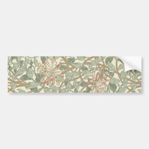 William Morris Honeysuckle Flower Wallpaper Bumper Sticker