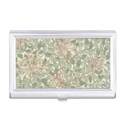 William Morris Honeysuckle Flower Wallpaper Business Card Case