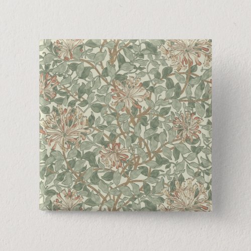 William Morris Honeysuckle Flower Wallpaper Button